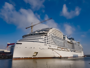 MSC Cruises new flagship MSC World America in her final stages of construction