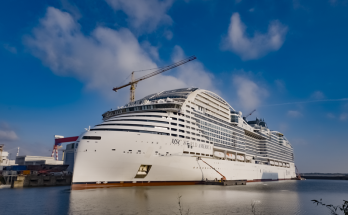 MSC Cruises new flagship MSC World America in her final stages of construction