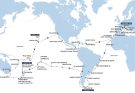 A map of the MSC Cruises 2027 World Cruise